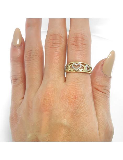 Złoty pierścionek zaręczynowy SERDUSZKA pr. 585