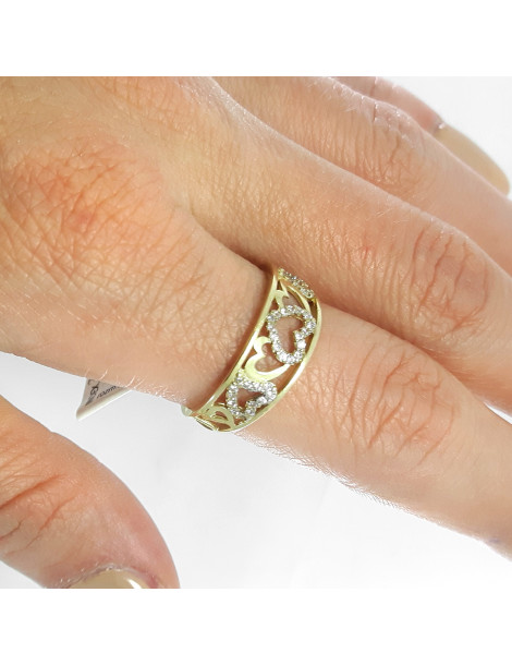 Złoty pierścionek zaręczynowy SERDUSZKA pr. 585