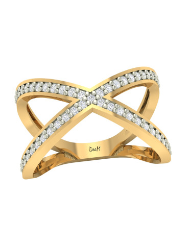 ZŁOTY PIERŚCIONEK NOWOCZESNY X PR. 585