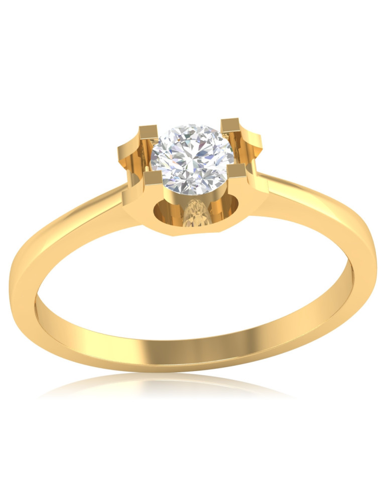 ZŁOTY PIERŚCIONEK ZARĘCZYNOWY KLASYCZNY PR. 585