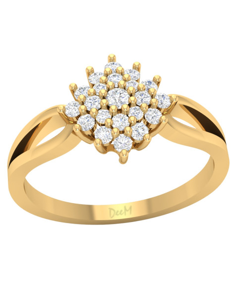 ZŁOTY PIERŚCIONEK ZARĘCZYNOWY KWIAT PR. 585