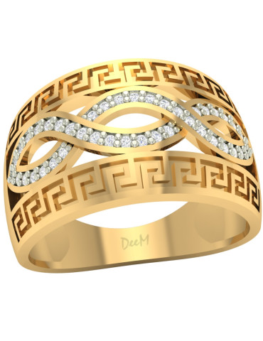 ZŁOTY PIERŚCIONEK WZÓR GRECKI PR. 585