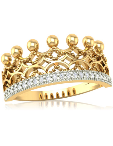 ZŁOTY PIERŚCIONEK ZARĘCZYNOWY KORONA PR. 585