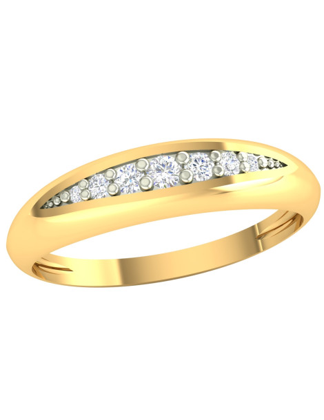 Złoty pierścionek zaokrąglony próba 585