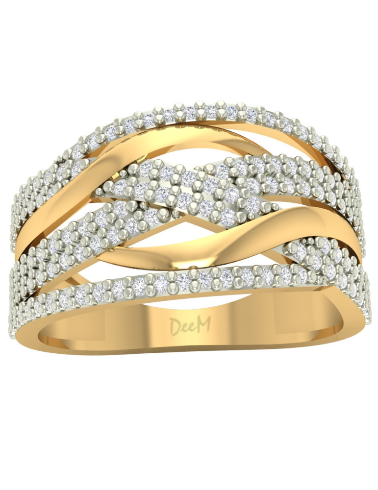 ZŁOTY PIERŚCIONEK OZDOBNY SZEROKI PR. 585