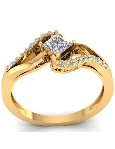 ZŁOTY PIERŚCIONEK ZARĘCZYNOWY PR. 585