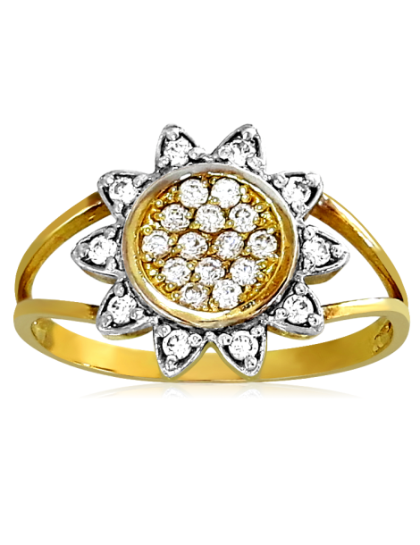 ZŁOTY PIERŚCIONEK SŁONECZNIK PR. 585