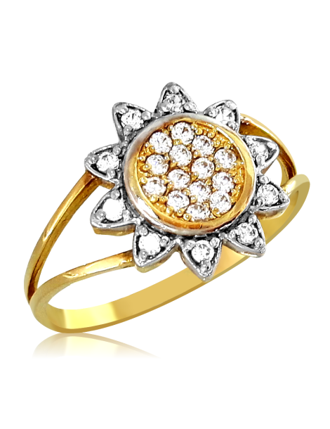 ZŁOTY PIERŚCIONEK SŁONECZNIK PR. 585