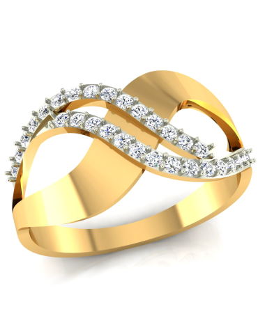 ZŁOTY PIERŚCIONEK ZARĘCZYNOWY ZNAK NIESKOŃCZONOŚCI PR. 585