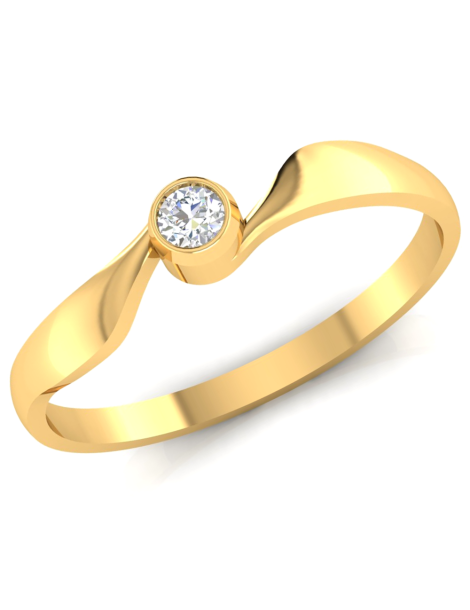 ZŁOTY PIERŚCIONEK ZARĘCZYNOWY Z JEDNĄ CYRKONIĄ PR. 585