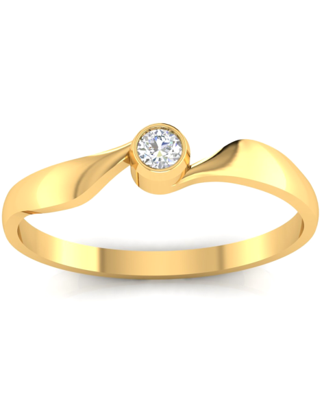 ZŁOTY PIERŚCIONEK ZARĘCZYNOWY Z JEDNĄ CYRKONIĄ PR. 585