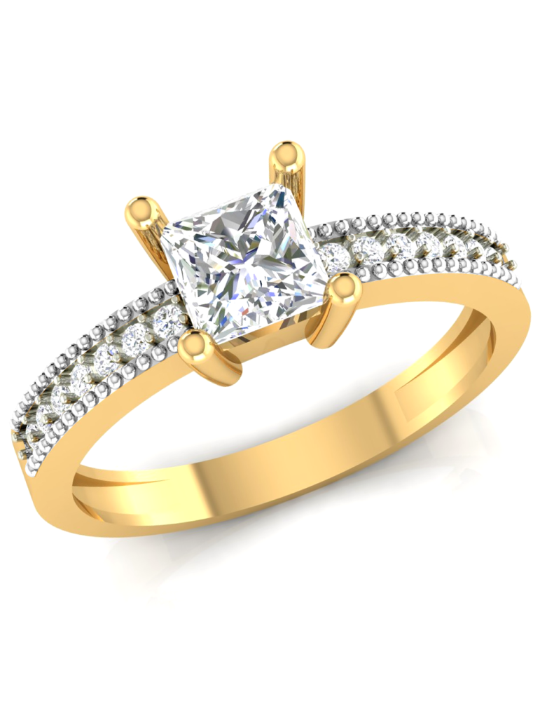 ZŁOTY PIERŚCIONEK ZARĘCZYNOWY PR. 585