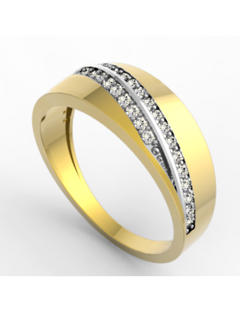 ZŁOTY PIERŚCIONEK ZARĘCZYNOWY PR. 585