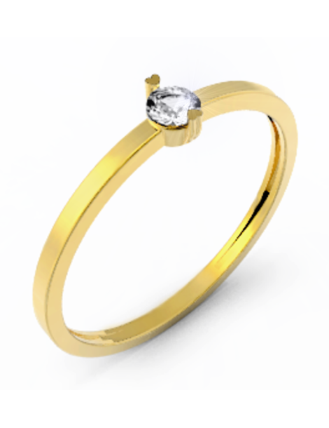 ZŁOTY PIERŚCIONEK ZARĘCZYNOWY PR. 585