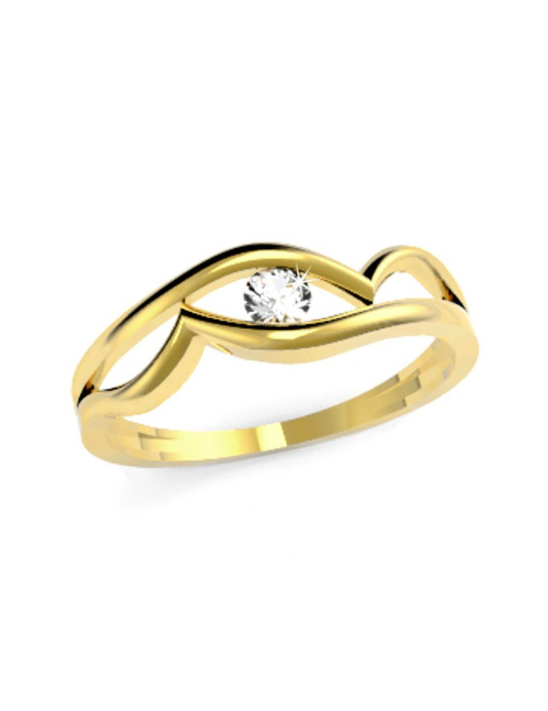 ZŁOTY PIERŚCIONEK ZARĘCZYNOWY PR. 585