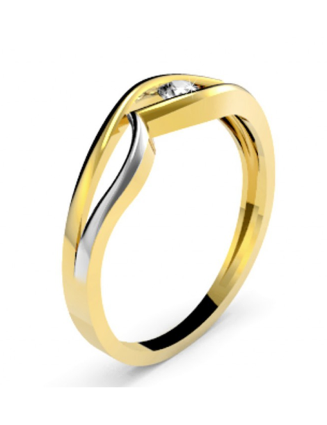 ZŁOTY PIERŚCIONEK ZARĘCZYNOWY PR. 585