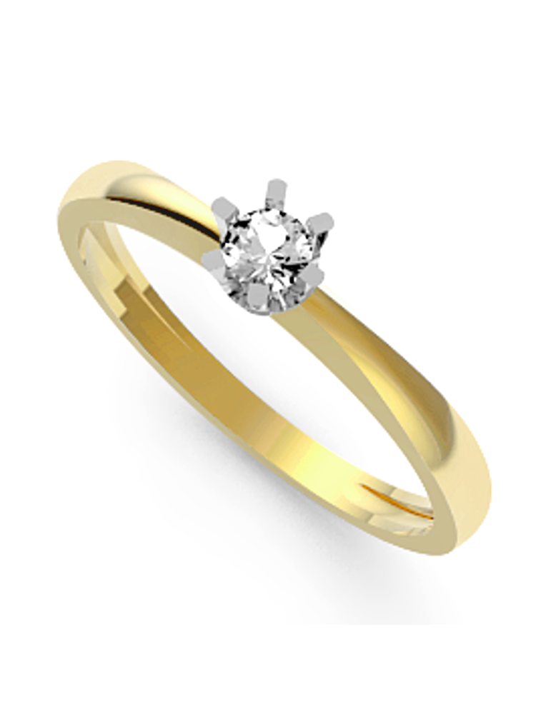 ZŁOTY PIERŚCIONEK ZARĘCZYNOWY PR. 585