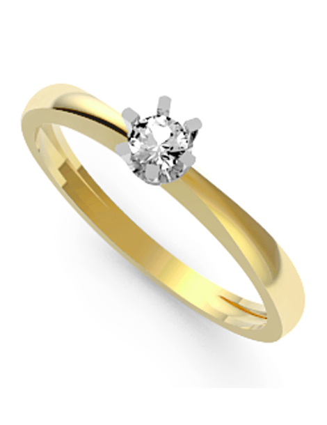 ZŁOTY PIERŚCIONEK ZARĘCZYNOWY PR. 585