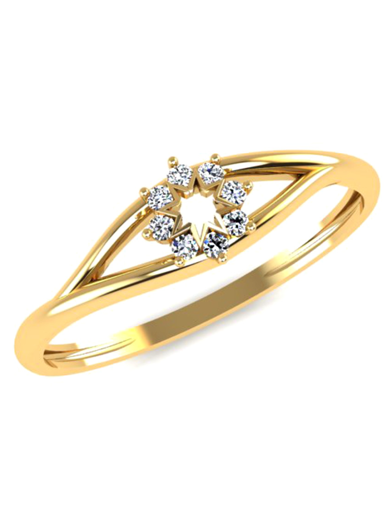 ZŁOTY PIERŚCIONEK ZARĘCZYNOWY GWIAZDKA PR. 585