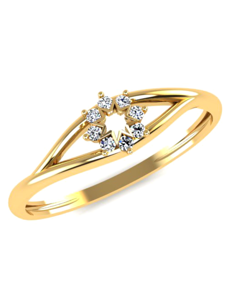 ZŁOTY PIERŚCIONEK ZARĘCZYNOWY GWIAZDKA PR. 585