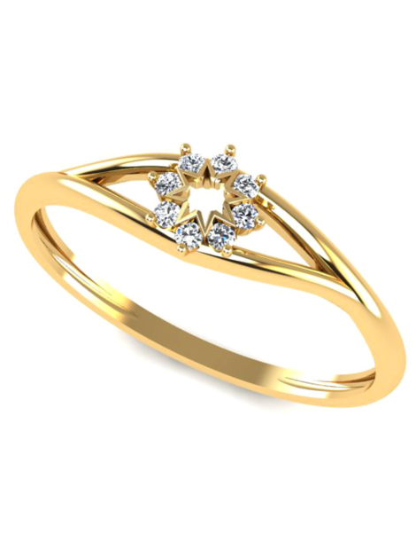 ZŁOTY PIERŚCIONEK ZARĘCZYNOWY GWIAZDKA PR. 585