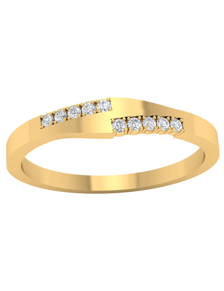 ZŁOTY PIERŚCIONEK OZDOBNY Z CYRKONIAMI PR. 585