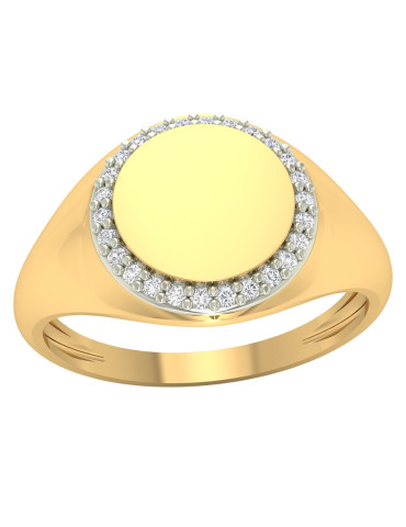 ZŁOTY PIERŚCIONEK ZARĘCZYNOWY OKRĄGŁY ZŁOTO 585