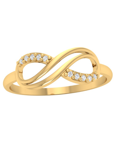 ZŁOTY PIERŚCIONEK ZNAK NIESKOŃCZONOŚCI PR. 585