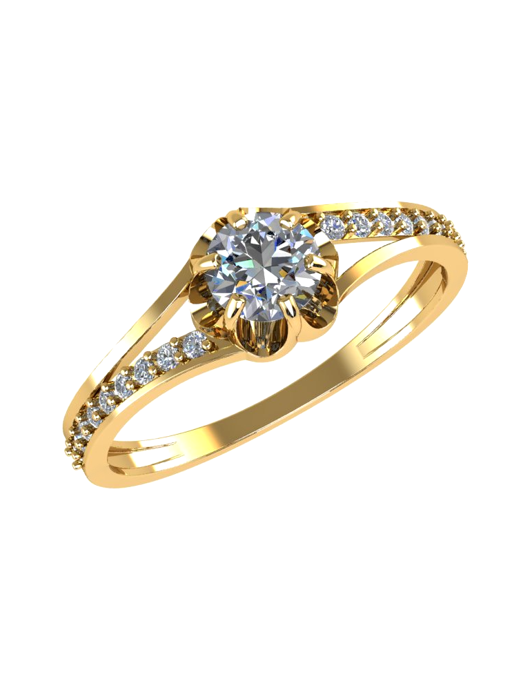 ZŁOTY PIERŚCIONEK ZARĘCZYNOWY PR. 585