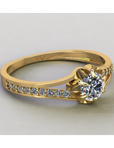 ZŁOTY PIERŚCIONEK ZARĘCZYNOWY PR. 585