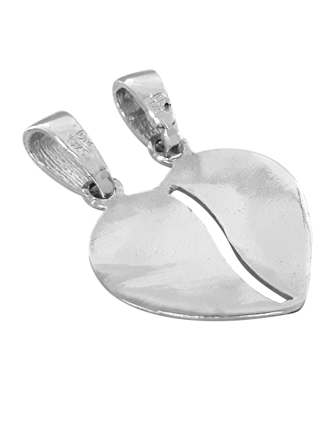 SREBRNY WISIOREK ŁAMANE SERCE LOVE PR. 925