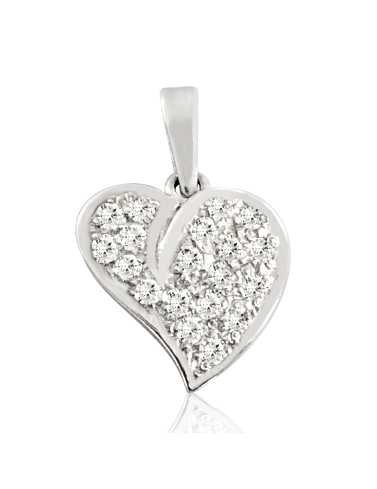 SREBRNY WISIOREK SERDUSZKO Z CYRKONIAMI PR. 925