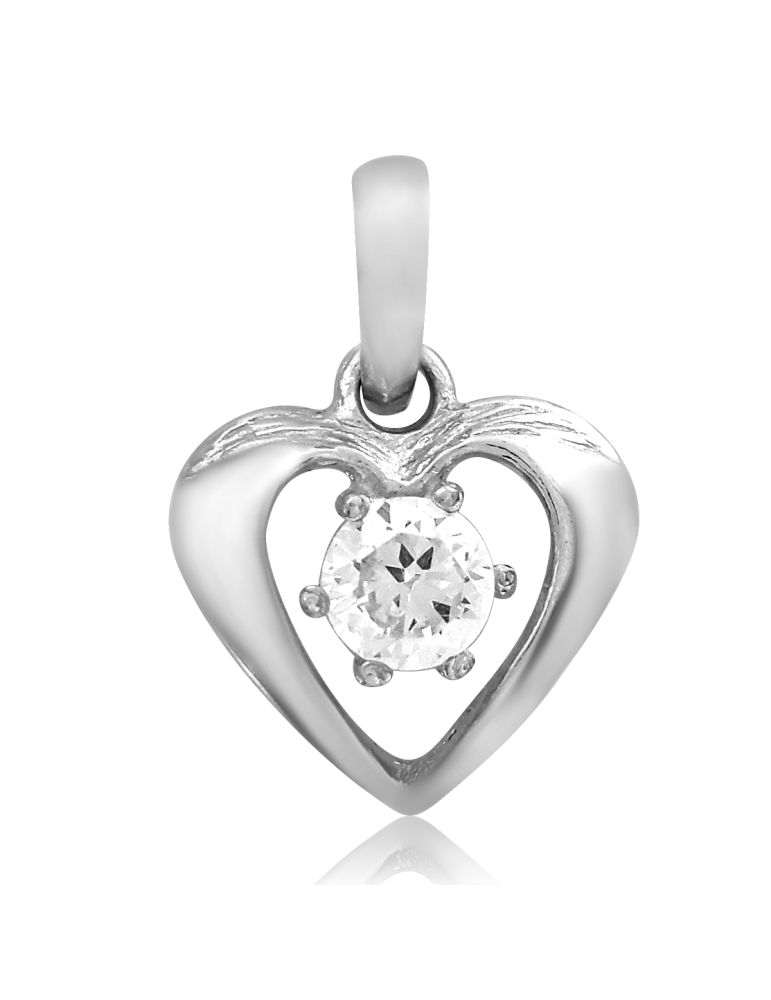 SREBRNY WISIOREK SERDUSZKO Z CYRKONIĄ PR. 925