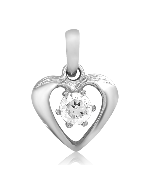 SREBRNY WISIOREK SERDUSZKO Z CYRKONIĄ PR. 925