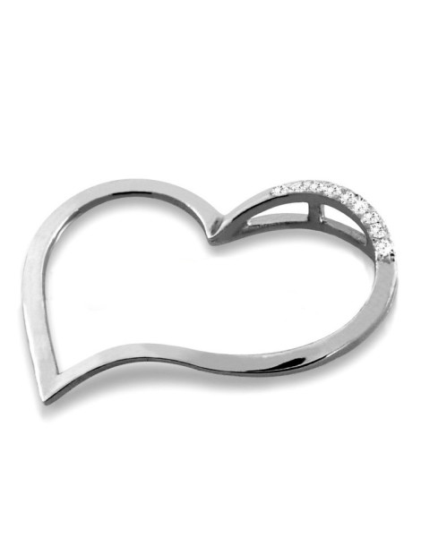 SREBRNY WISIOREK SERDUSZKO Z CYRKONIAMI PR. 925