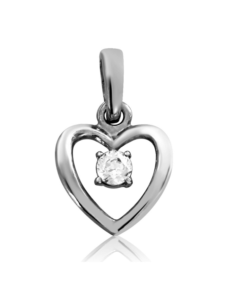 SREBRNY WISIOREK SERDUSZKO Z CYRKONIAMI PR. 925