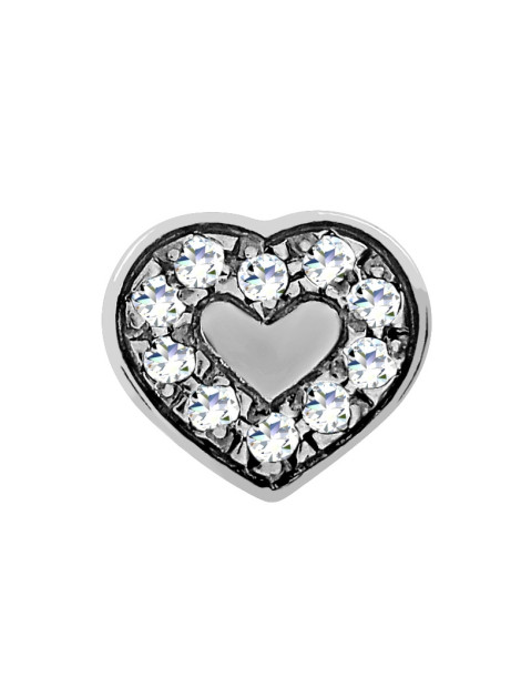 SREBRNY WISIOREK SERDUSZKO Z CYRKONIAMI PR. 925