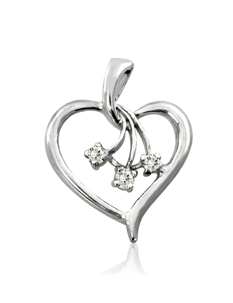 SREBRNY WISIOREK SERDUSZKO Z CYRKONIAMI PR. 925