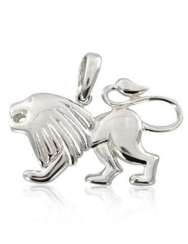SREBRNY WISIOREK LEW DUŻY ZNAK ZODIAKU PR. 925