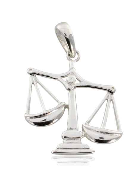 SREBRNY WISIOREK WAGA DUŻY ZNAK ZODIAKU PR. 925