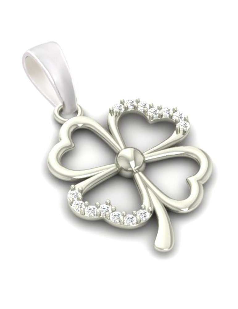 SREBRNY WISIOREK CZTEROLISTNA KONICZYNKA PR. 925