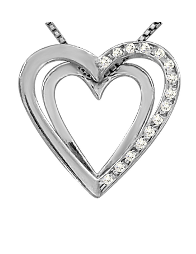 SREBRNY WISIOREK SERDUSZKO Z CYRKONIAMI PR. 925