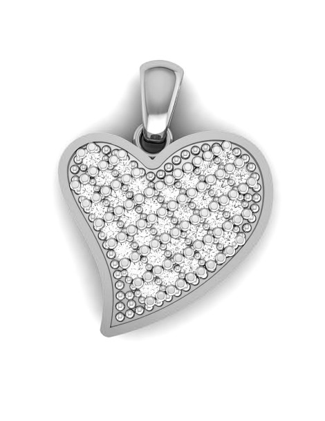 SREBRNY WISIOREK SERDUSZKO Z CYRKONIAMI PR. 925