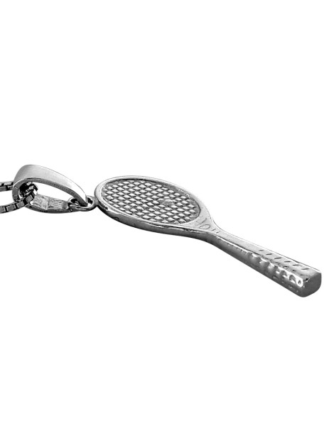 SREBRNY WISIOREK RAKIETA DO TENISA PR. 925