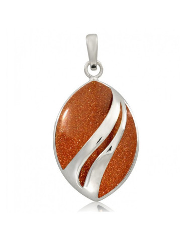 SREBRNY WISIOREK PIASEK PUSTYNI OPAL ONYKS PR. 925