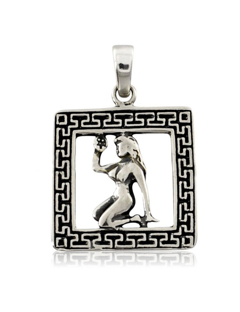 SREBRNY WISIOREK ZNAK ZODIAKU PANNA PR. 925 + GRAWER