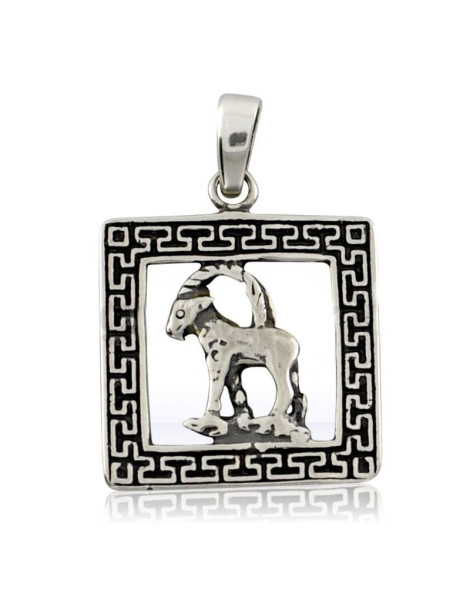 SREBRNY WISIOREK ZNAK ZODIAKU KOZIOROŻEC PR. 925 + GRAWER