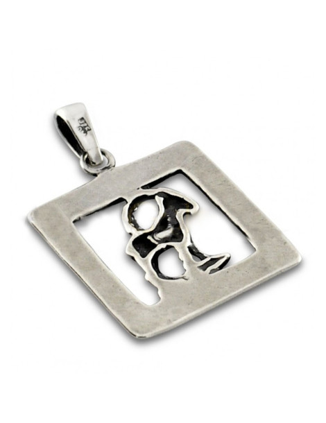 SREBRNY WISIOREK ZNAK ZODIAKU KOZIOROŻEC PR. 925 + GRAWER