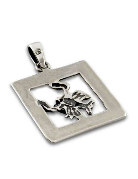 SREBRNY WISIOREK ZNAK ZODIAKU RAK PR. 925 + GRAWER