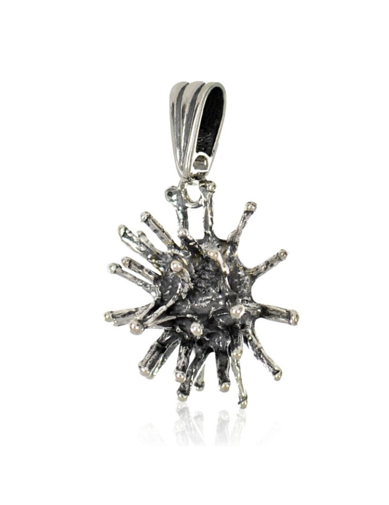 SREBRNY WISIOREK DUŻA KULKA JEŻYK OKSYDOWANY PR. 925